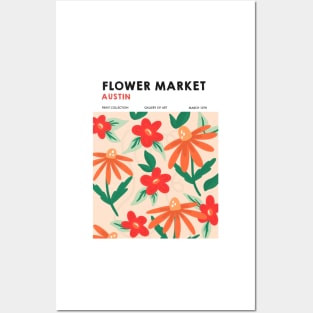 Austin Texas - Flower Market Print Posters and Art